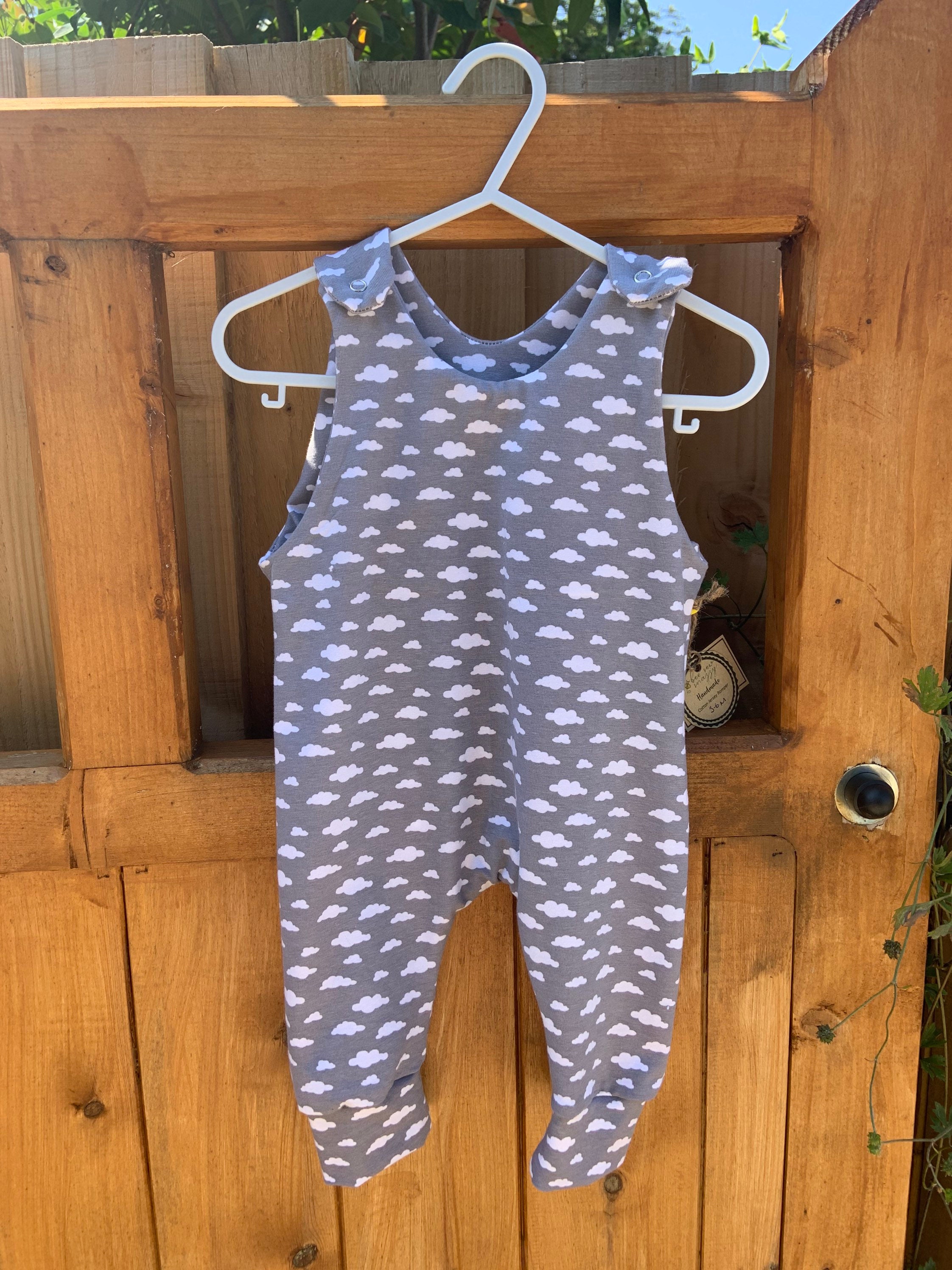 Grey cloud Romper Baby Romper Baby clothing Toddler Etsy