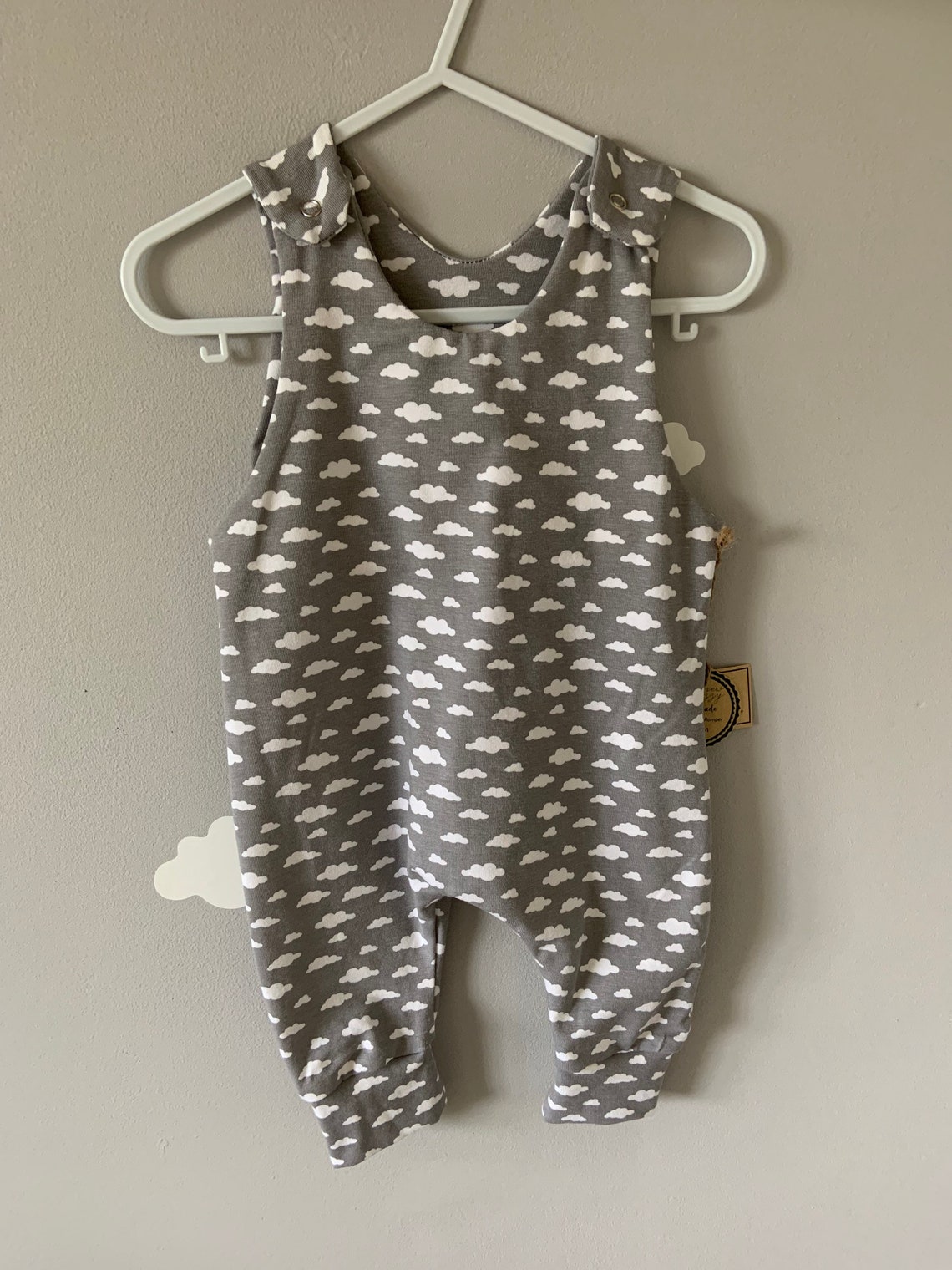Grey cloud Romper Baby Romper Baby clothing Toddler Etsy