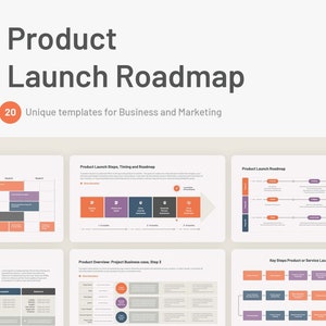 Hoja de ruta para el lanzamiento de productos en PowerPoint
