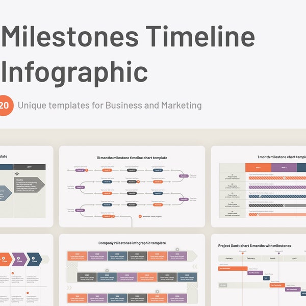 Milestones Timeline Infographic for PowerPoint