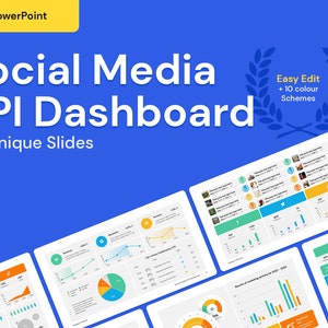 Social Media KPI Dashboard for PowerPoint