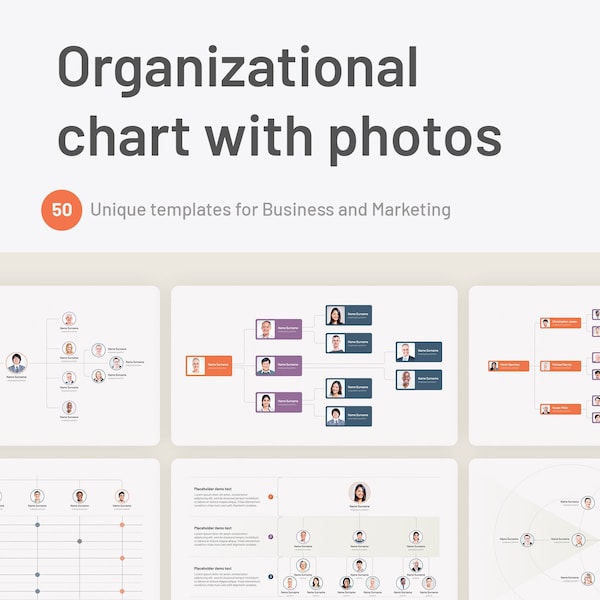 Organizational Hierarchy with Photos for Keynote