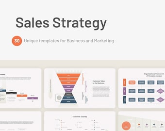 Sales Strategy PowerPoint Templates: 30 Editable Business Slides with Infographics for Marketing and Growth