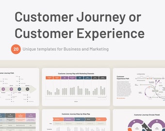 Customer Journey CJM or Customer Experience Models, Methods, Templates for Keynote MAC