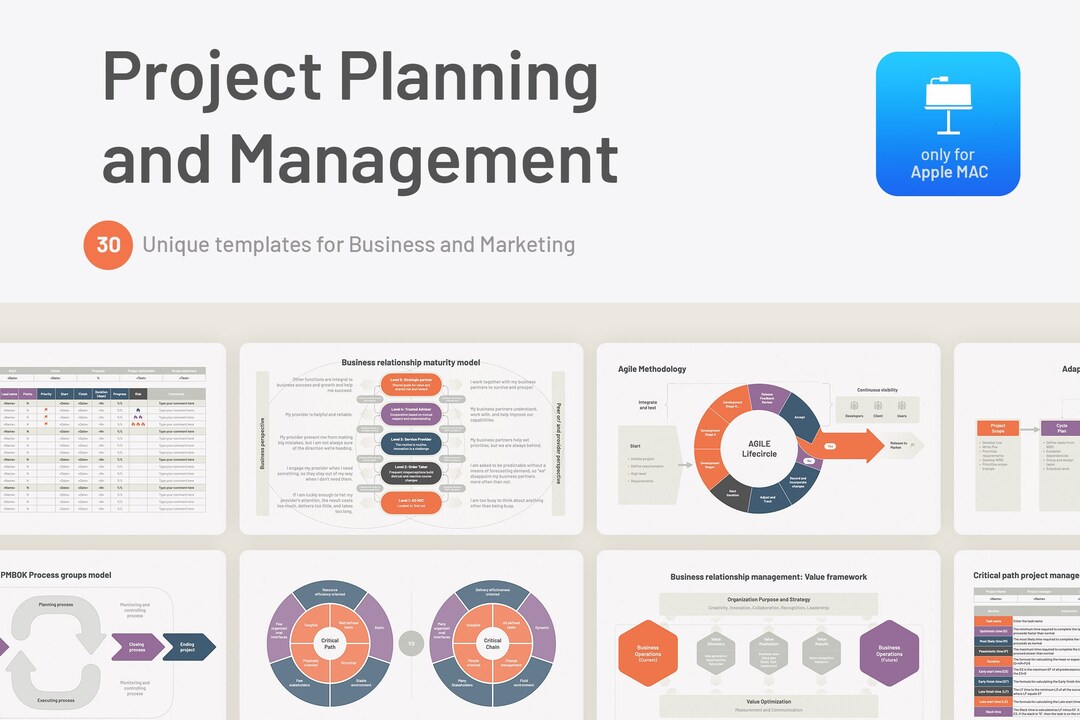 Project Planning and Management Models, Methods, Templates for Keynote ...
