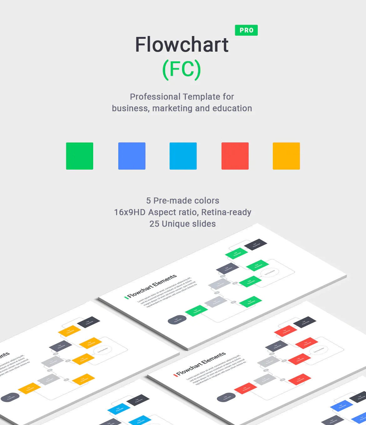 Flowchart Powerpoint Templates - Etsy