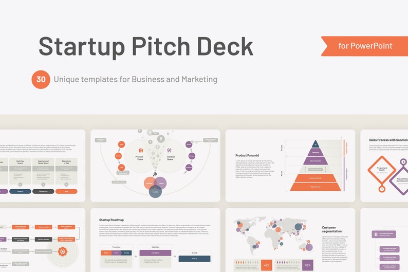 Startup Pitch Deck Powerpoint Templates Etsy
