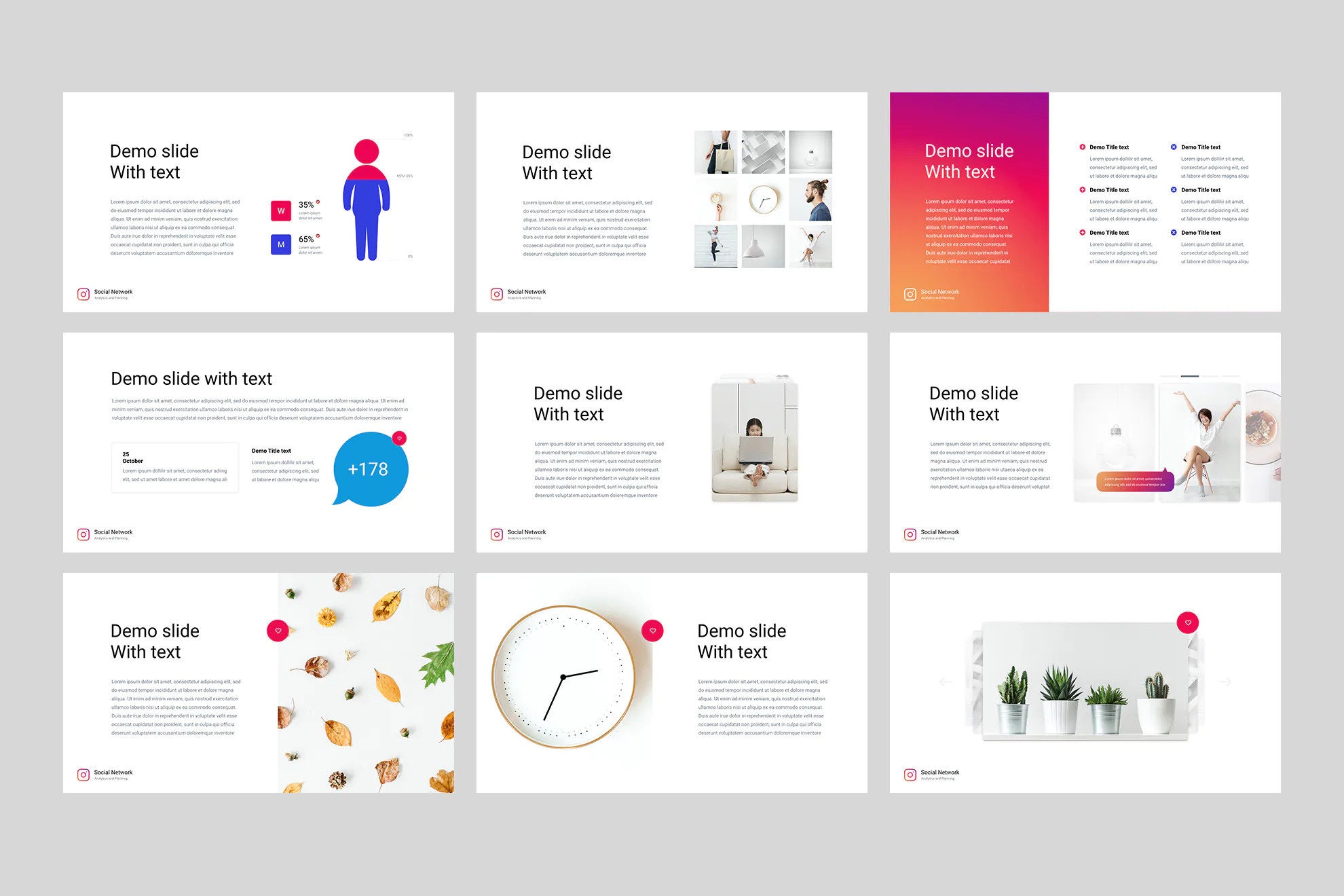Instagram Analysis Powerpoint Template Etsy