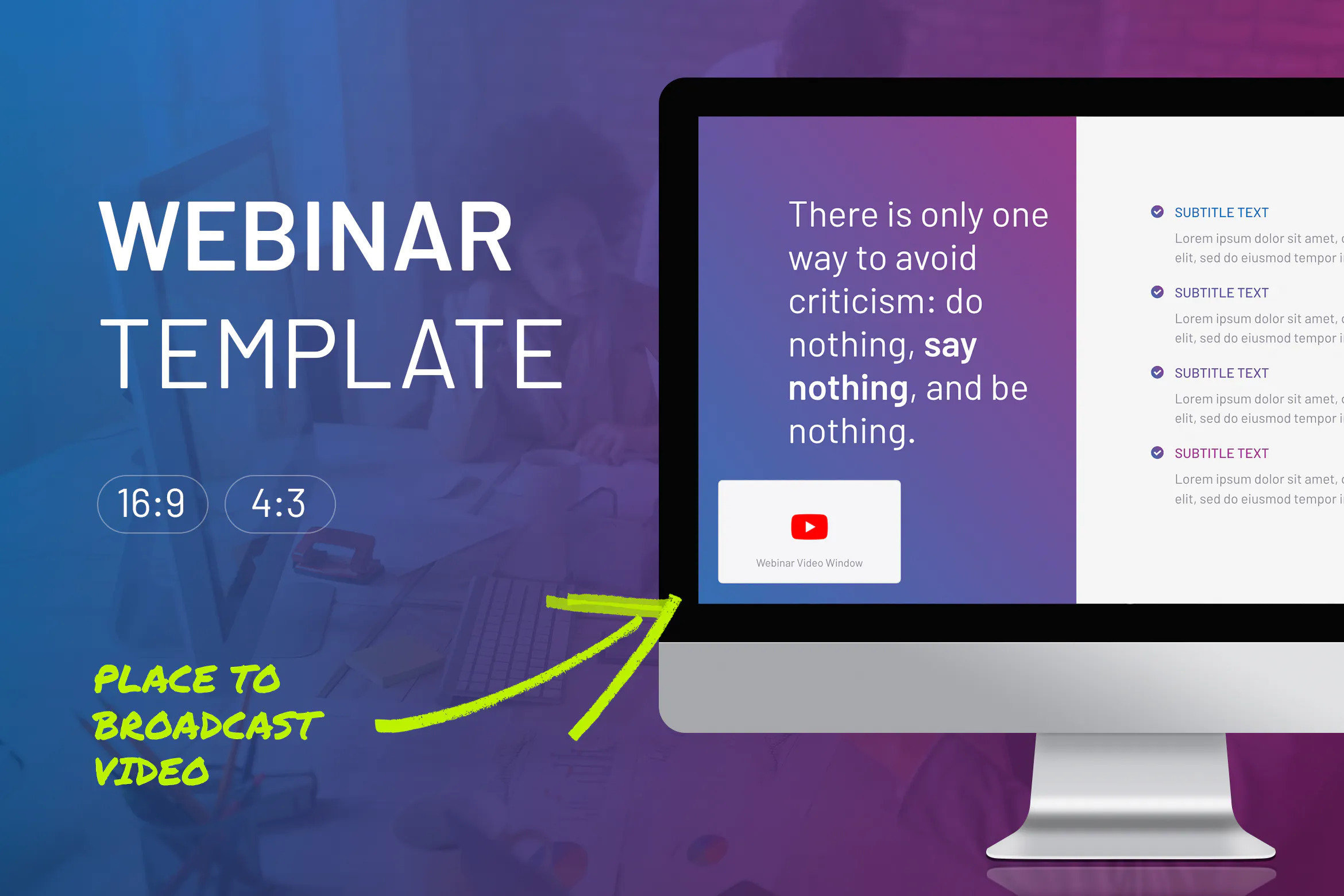 Webinar Powerpoint Template Presentation - Etsy