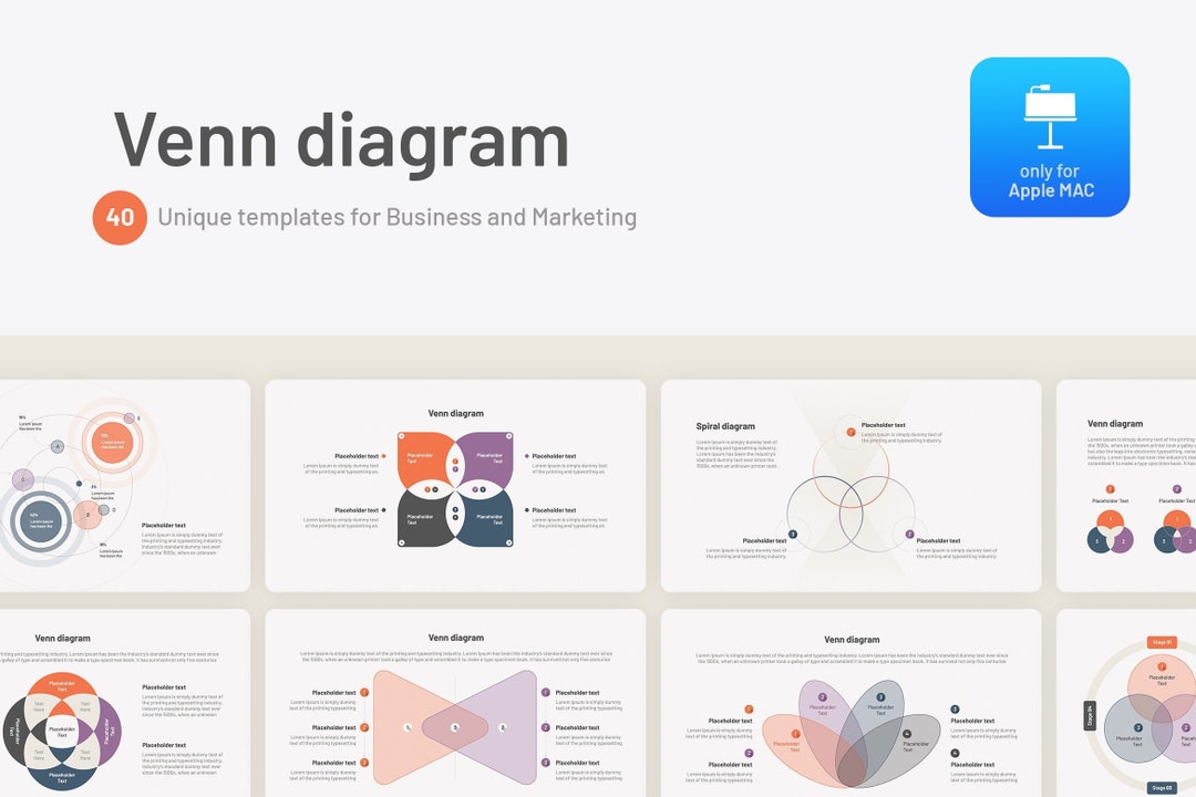 Venn Diagram Keynote Templates Etsy