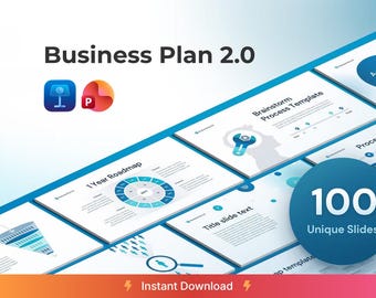 Business Plan Präsentation Vorlage, Power Point Keynote Folien (Digitaler Download)