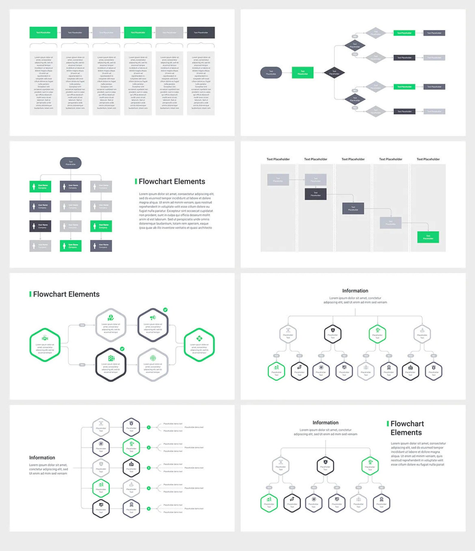 Flowchart Powerpoint Templates - Etsy