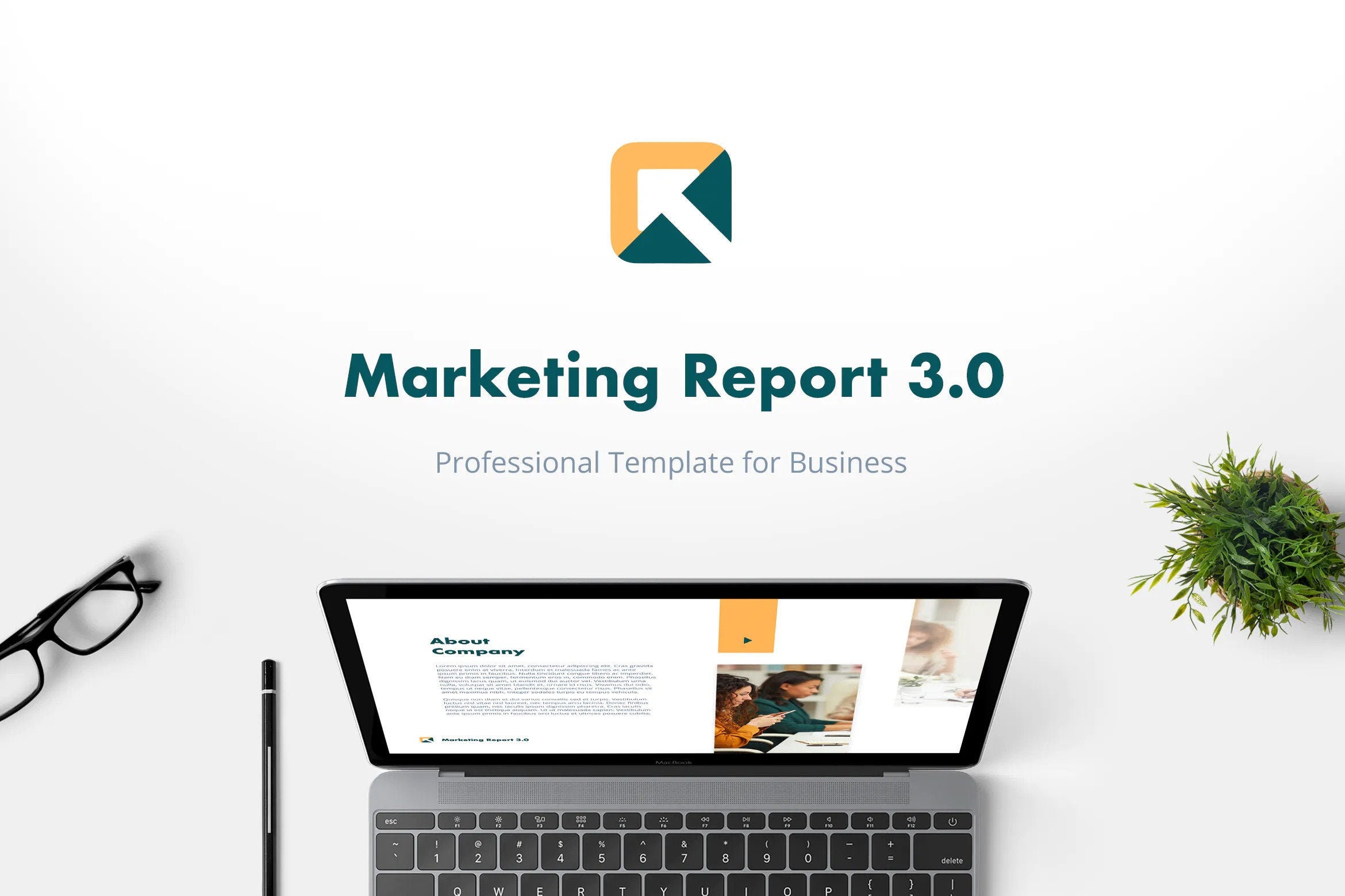 Marketing Report 3.0 PowerPoint Template PPT