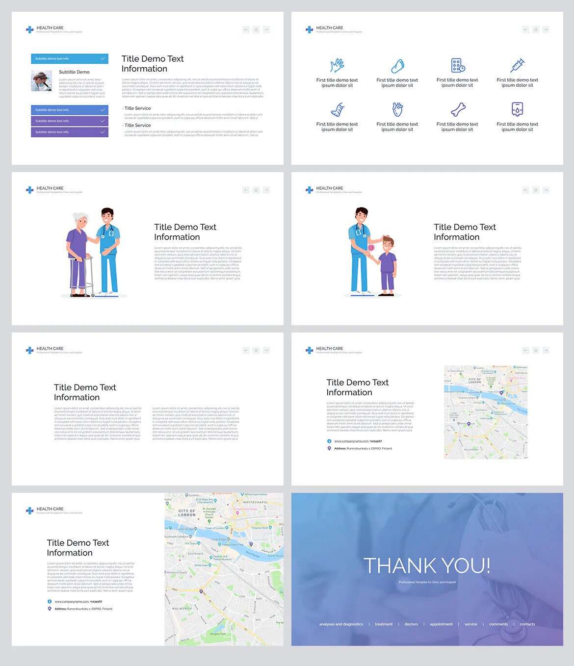 Health Care Powerpoint Template - Medical Template - Etsy