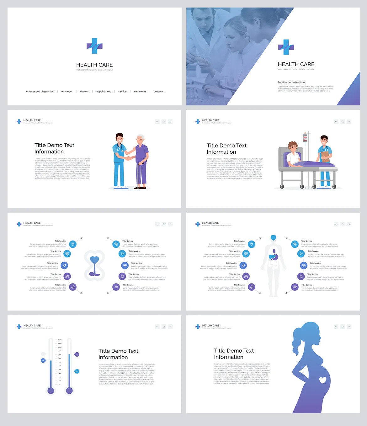 Health Care Powerpoint Template - Medical Template - Etsy