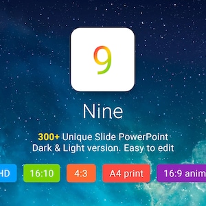 Negen - Multifunctionele PowerPoint-sjabloon