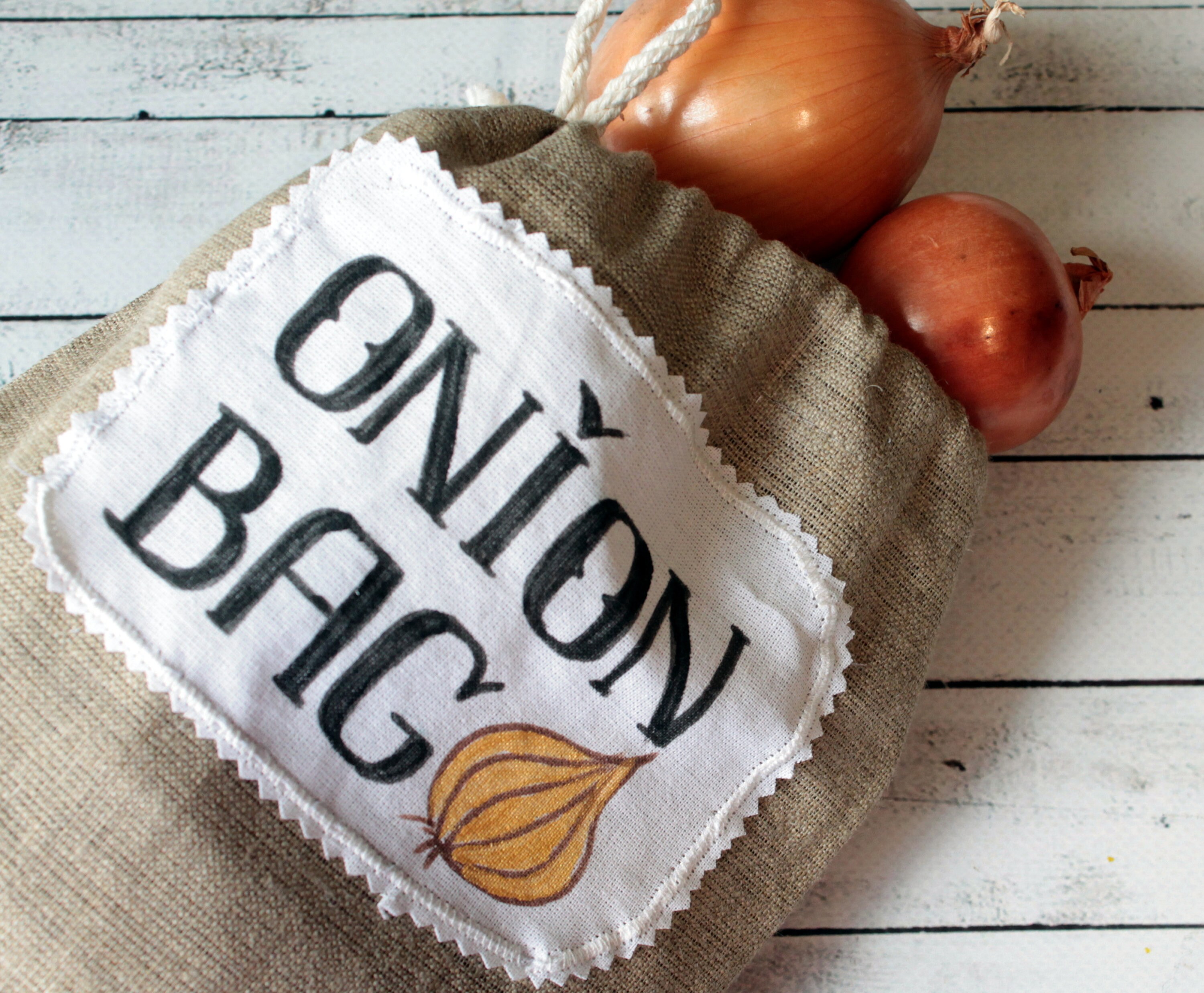 Bolsa de cebolla Bolsa de lino Bolsa de almacenamiento de | Etsy