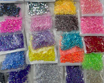 Dancewear Gems 5mm, Nonhotfix Flatback, AB Cup Rhinestones