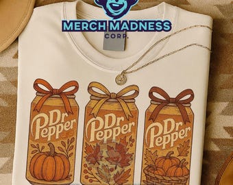 Fall Autumn Soda Can Digital Download PNG File Dr Pepper