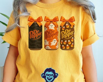 Dr Pepper PNG Design Halloween Preppy Fall Soda Can Digital Download