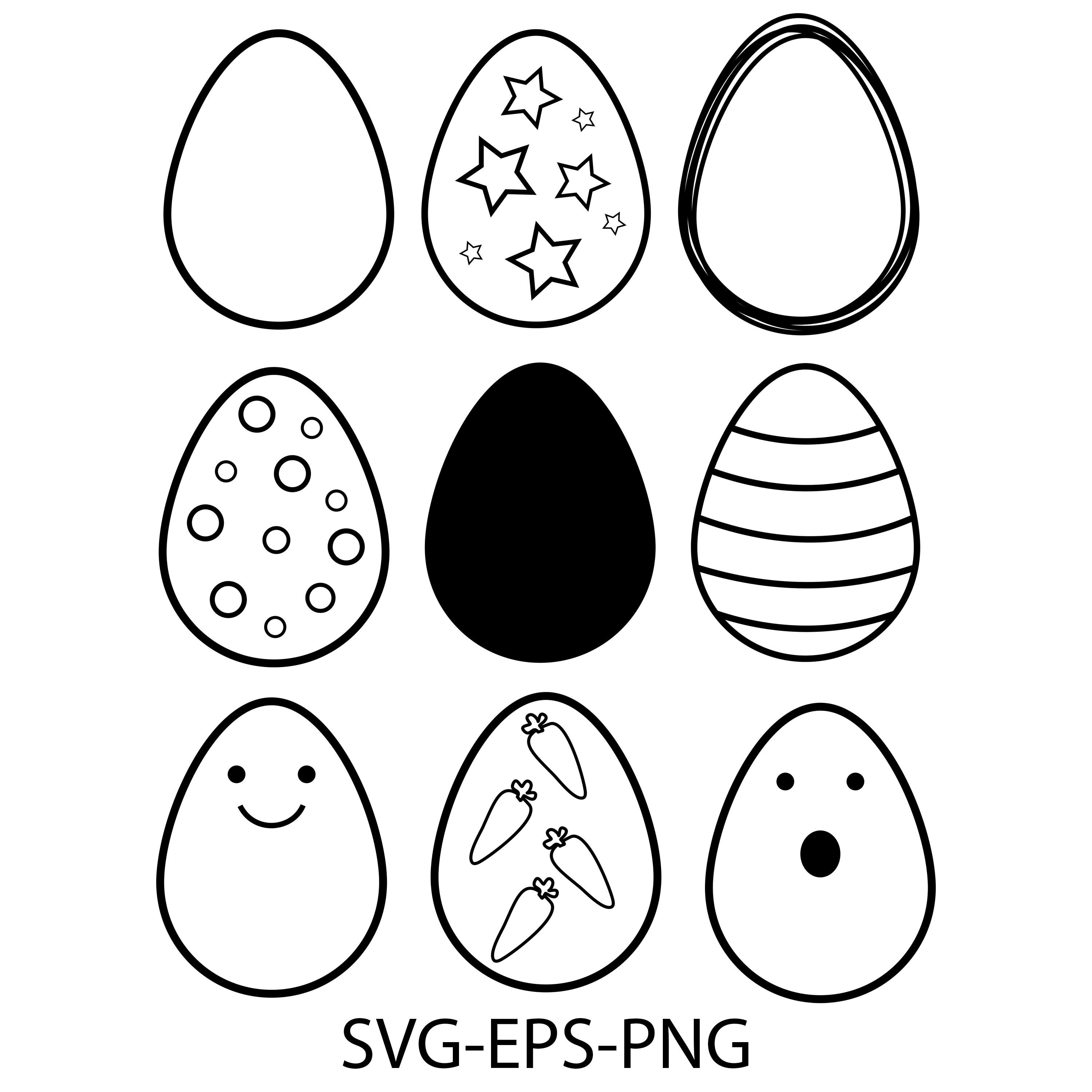 Easter Egg Bundle SVG for Cricut, Svg Easter Eggs, Png Easter Eggs ...