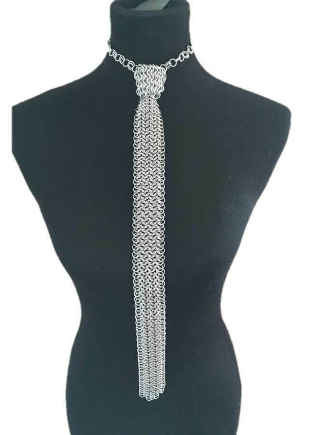 Chainmail TIE, New Item, Aluminum Butted Silver Tie - Etsy