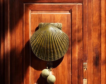 Brass Seashell Door Knocker – Nautical Coastal Decor