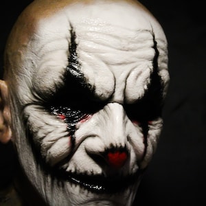 Clown Crow Silicone Mask. Movie ~ Halloween ~ Human Prosthetic ~ Realistic Prank Present Gift. Costume Accessories. Realistic creepy mask.