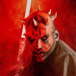 Darth Maul Silicone Mask. Movie ~ Halloween ~ Human Prosthetic ~ Realistic Mask ~ Prank Present Gift. costume accessories. creepy mask.