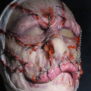 Silicone mask of a plastic surgeon doctor. Creepy. Movie ~ Halloween ~ Human Prosthetic ~ Realistic Prank Present Gift. Costume accessories