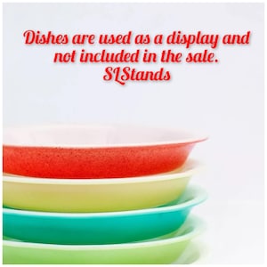 PATENTED vintage pie plate stands. Pyrex glass bake anchor NO DISHES Included