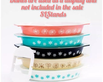 Pat.Pend. Pyrex divided casserole dish stands