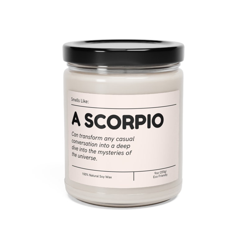 Funny Scorpio Zodiac Candle: Scented Soy Wax Birthday Gift 画像 4