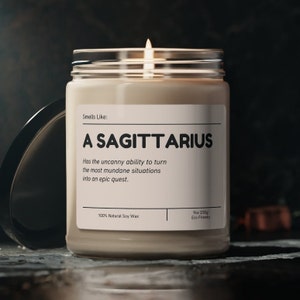 Funny Sagittarius Candle Gift, Sagittarius Zodiac Sign Gift, Sagittarius Astrology Candle, Sagittarius Star Sign Gift, Gift For Sagittarius