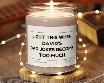 Personalized Sister-in-Law Soy Candle: Dad Jokes Gift