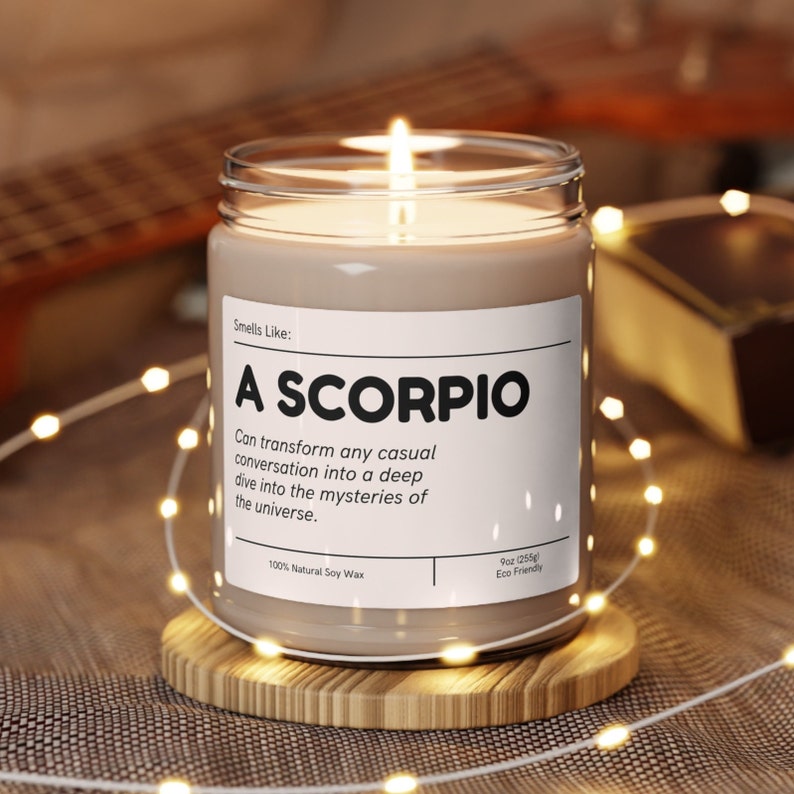 Funny Scorpio Zodiac Candle: Scented Soy Wax Birthday Gift 画像 6