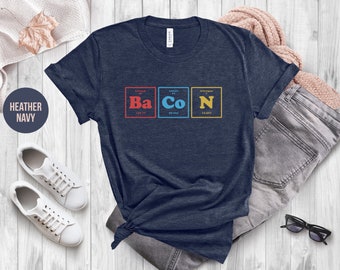 Bacon Periodic Table T-Shirt: Science Lover Gift