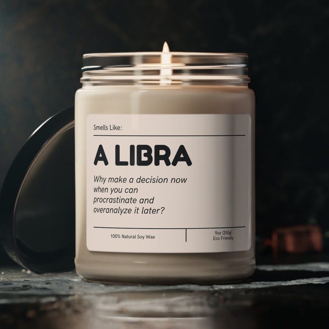 Funny Libra Candle, Libra Birthday Gift, Libra Star Sign Candle, Zodiac