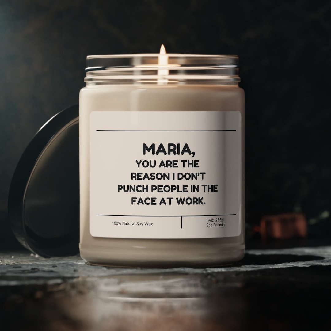 Custom Coworker Candle Gift, Funny Coworker Candle, Personalized