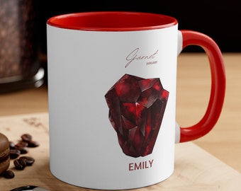 Personalized Birthstone Coffee Mug: Custom Birth Month Stone