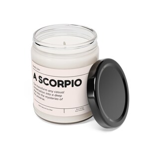 Funny Scorpio Zodiac Candle: Scented Soy Wax Birthday Gift 画像 5