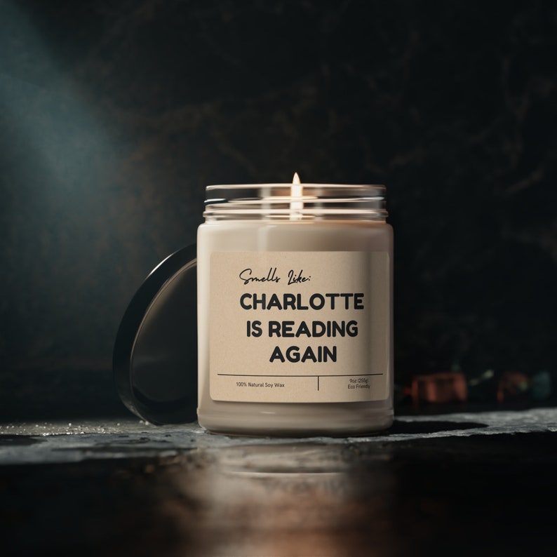 Personalized Book Lover Candle Gift, Bookworm Gift, Custom Book Reader