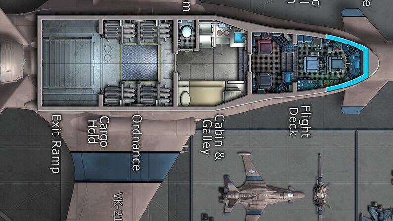 Banshee Set: Half-size Poster Spaceship Deckplans for Dark Matter and ...