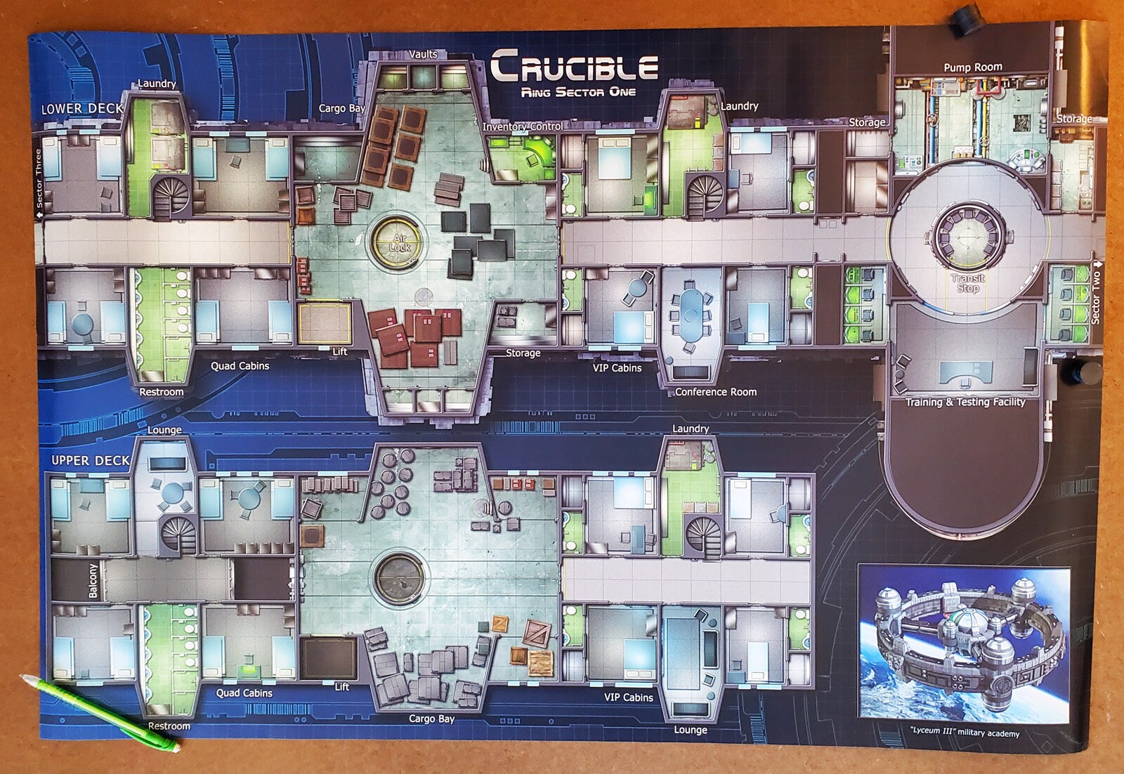 Military Sci Fi Space Station Layout