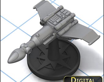 Jade - scout ship: STL files to 3D Print (starship digital download)