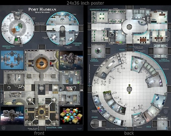 Port Hadrian - space station: "Project Imperator" modular maps for sci-fi RPGs