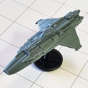 Mourning Wolf - light cruiser: starship miniature for Starfinder, A Billion Suns, Full Thrust, Warfleets FTL, and other sci-fi games.