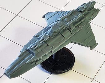 Mourning Wolf - light cruiser: starship miniature for Starfinder, A Billion Suns, Full Thrust, Warfleets FTL, and other sci-fi games.