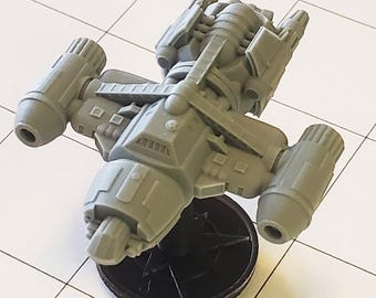 Clydesdale - transport: starship miniature for Firefly and other sci-fi RPGs and fleet battle games