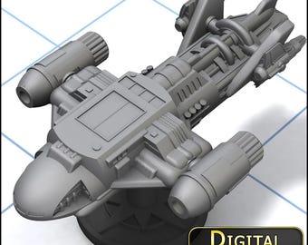 Exeter - tramp freighter: STL files to 3D Print (starship digital download)